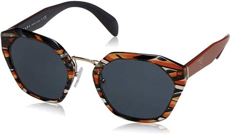 Prada Sheaves Grey Orange Sunglasses PR 04TS 